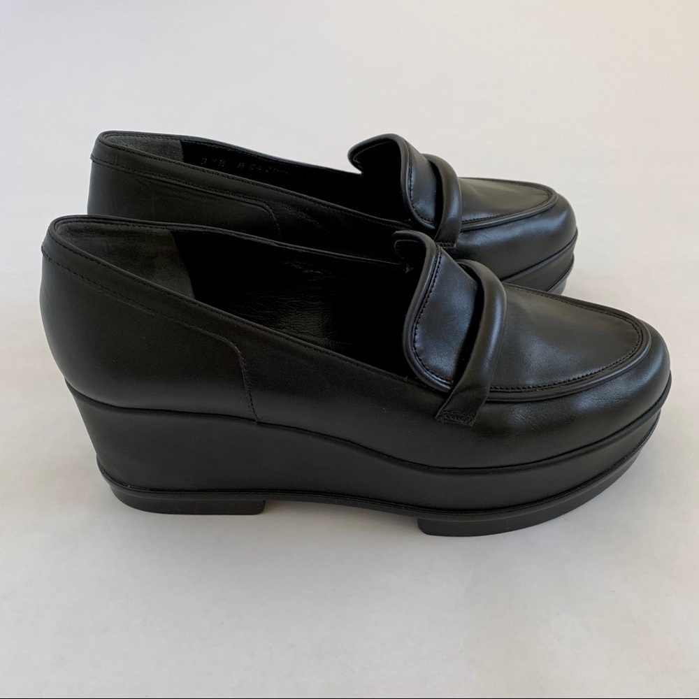 Robert Clergerie platform wedge leather loafer
